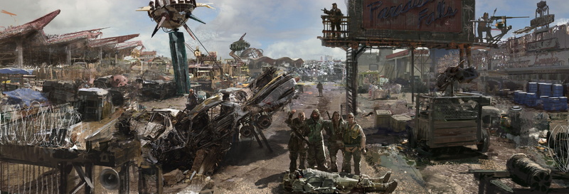 artwork, aggression, war, Fallout 3, video games, built structure, ancient, ruined, industry, religion, the past, art and craft, illustration, memorial