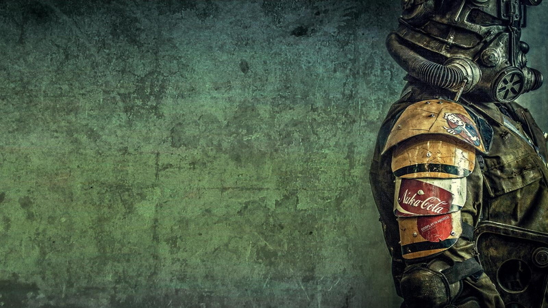 mask, textured, wall - building feature, water, mode of transportation, digital, Nuka Cola, outdoors, Brotherhood of Steel, person, metal, close-up