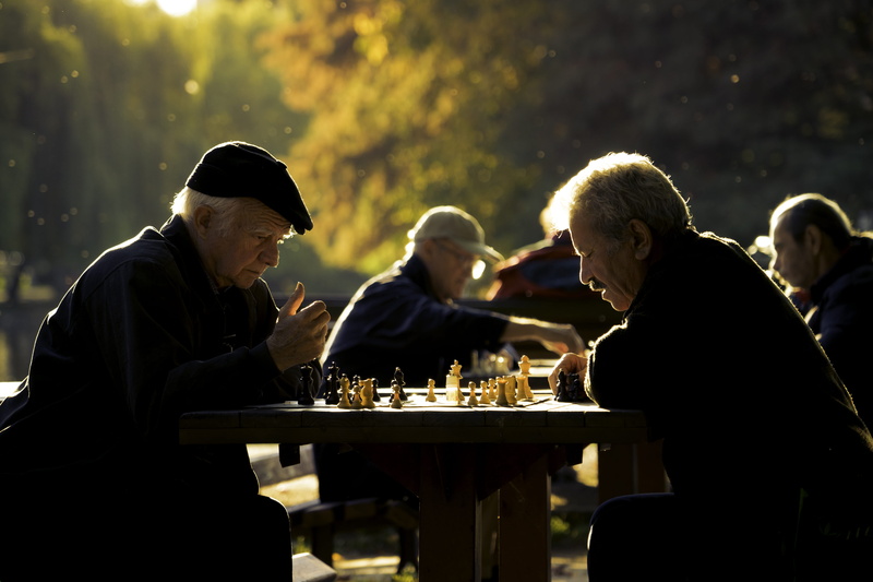 shallow, lifestyles, focus, glass, togetherness, board game, evening, travel, senior adult, dusk, park, jugando, food and drink, relaxation, leisure activity