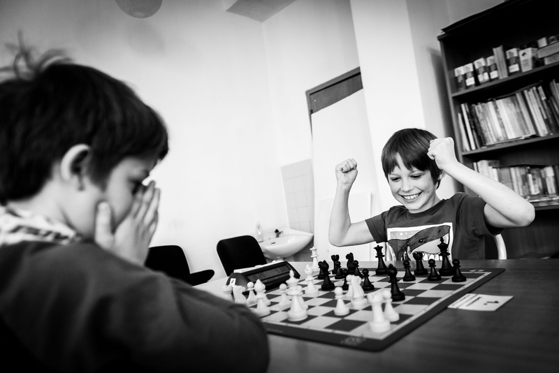 lifestyles, child, childhood, intelligence, females, leisure games, two, boy, 5K, grayscale, table, playing, men, photo, family, chess board, arts culture and entertainment