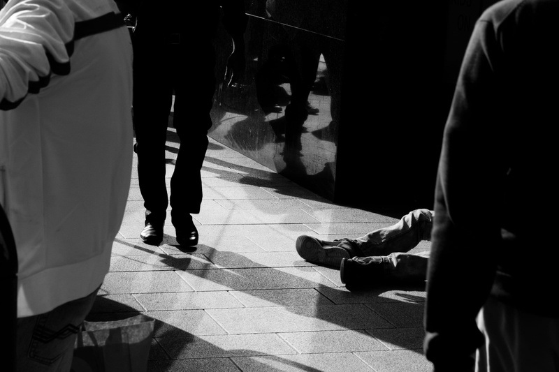 photography, standing, homeless, grayscale, leisure activity, people, chess, indoors, waiting, near, 2K, day, tramp, inequality, shadow, ground, city
