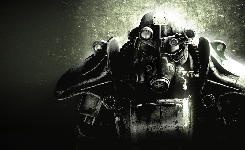 gray, power armor fallout 3, old, screenshot, brotherhood of steel, creativity, Fallout, close-up, robot, mask, fallout 3, wall - building feature, indoors