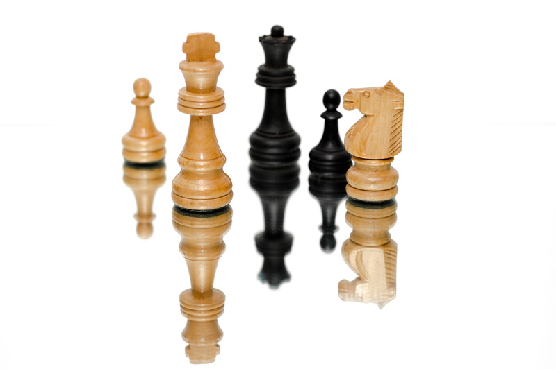 leisure games, pieces, close-up, leisure activity, wooden, mind game, strategic, white, chess piece, chess rook, beige, knight, chess pieces, queen, king - chess piece