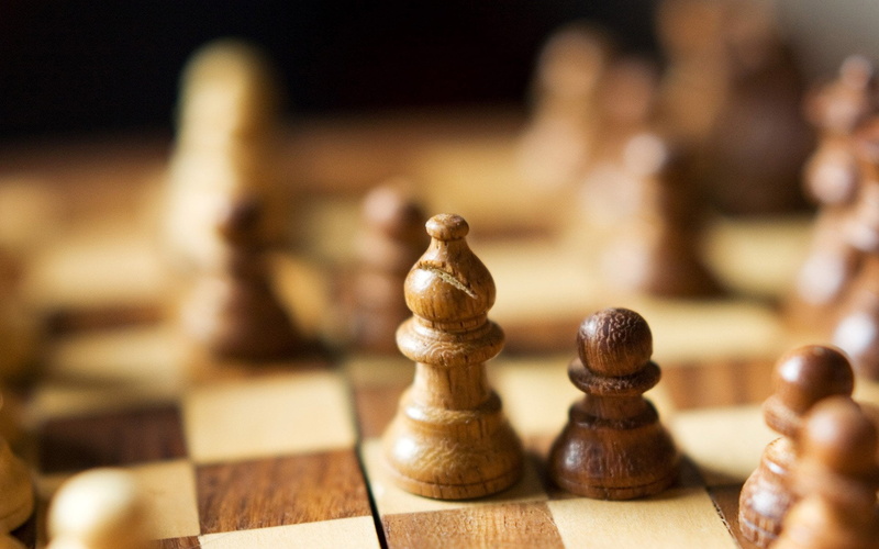 selective, leisure games, photography, close-up, brown, queen - chess piece, strategy, wood - material, Game, 1080P, selective focus, knight - chess piece