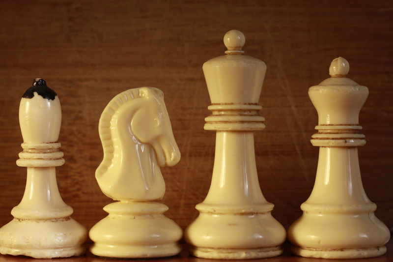 close-up, relaxation, competition, leisure games, bishop, challenge, no people, horse, play, knight - chess piece, white color, queen, four, knight, teamwork