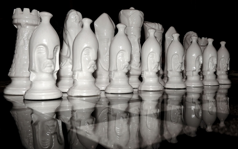 strategy, Chess, still life, arrangement, close-up, reflection, creativity, pieces, board game, large group of objects, no people, chess game, indoors