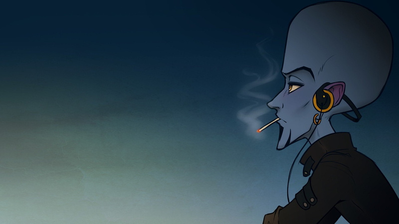 smoker, smokes, smoke, 1080P, superhero, alien, cartoons, family, sci-fi, action, punk, music, blue, headphones, animation, comedy, megamind, villain