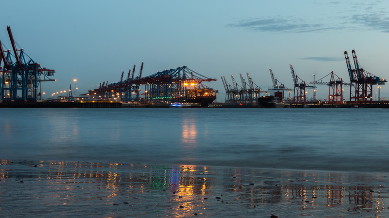 ship, cargo container, architecture, elbe, harbour cranes, commercial dock, transportation, nautical vessel, shipping, harbor, germany, unloading, shipyard