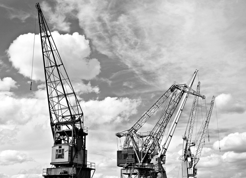 built structure, sky, freight transportation, transportation, crane - construction machinery, construction industry, transport, tall - high, loading and unloading