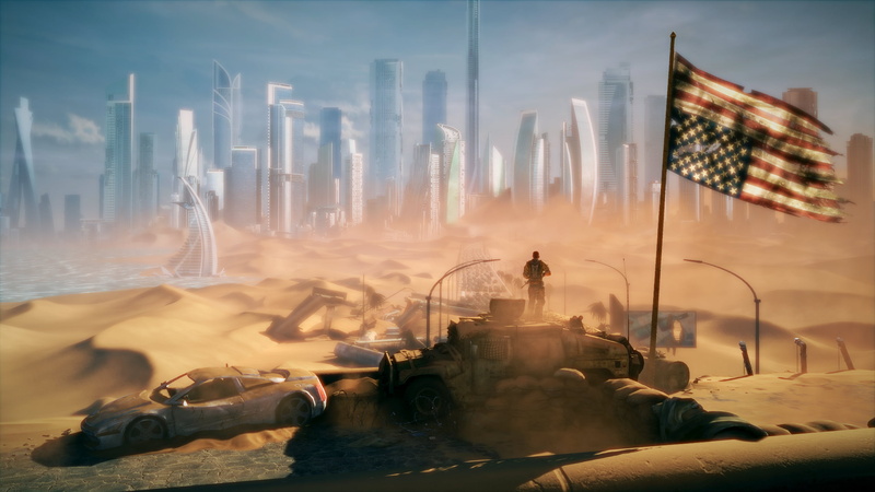 Apocalypse, Spec Ops: The Line, America, architecture, city, tank, 2K, working, building, people, occupation, real people, motion, construction Industry