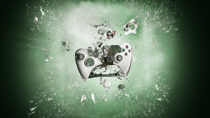 xbox, 1080P, Pieces, Playstation, Gamepad, white, Creative, controller, Pictures, Smashing
