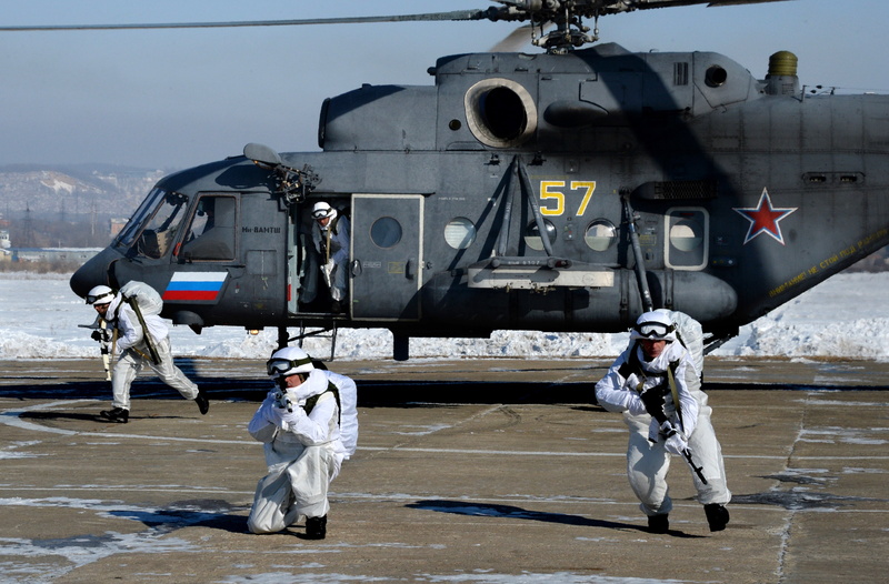helicopter, landing, 4K, Paratroopers reconnaissance, Mi-8AMTSH