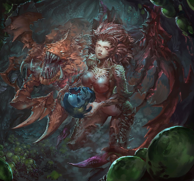 Sarah Kerrigan, growth, plant part, day, Zerg, close-up, creativity, high angle view, animals in the wild, marine, art and craft, hydralisk, full frame