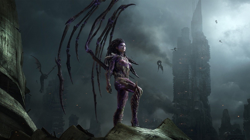 fantasy, building, built structure, city, Sarah Kerrigan, nature, adult, fog, arts culture and entertainment, one person, digital composite, outdoors, building exterior