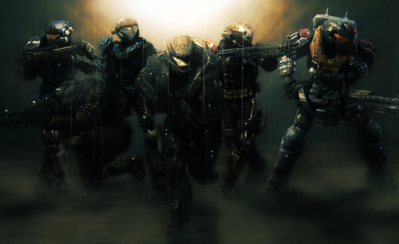 fighting, group of people, gun, war, noble team, digital, security, Games, weapon, military, standing, halo reach game 2010, armed forces, team