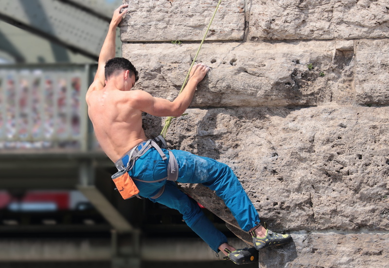 human arm, one person, force, lifestyles, men, cologne cathedral, climb, climber, cologne, activity, dom, climbing, north rhine westphalia, real people