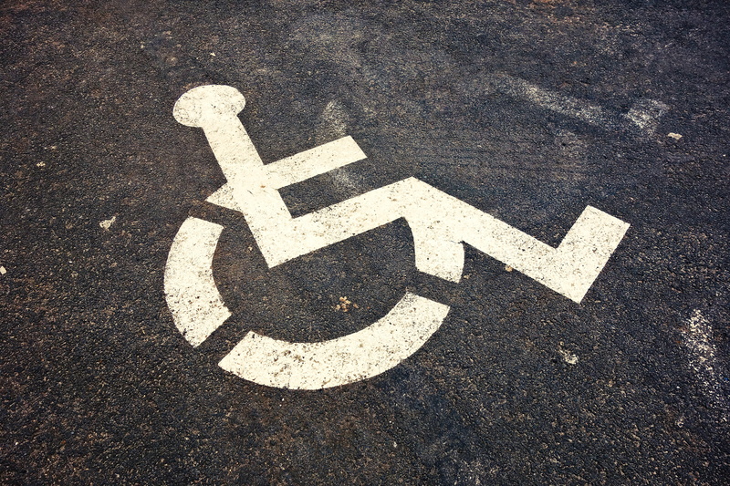 information sign, representation, parking, handicapped, vehicle, street, road marking, wheelchair, no people, sign, invalid, transportation, high angle view