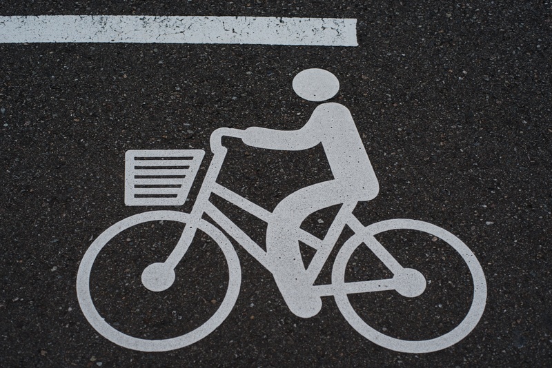 sign, 1080P, white color, disabled access, bicycle, pictogram, human representation, road sign, street, bike, representation, asphalt, bicycle lane, marking