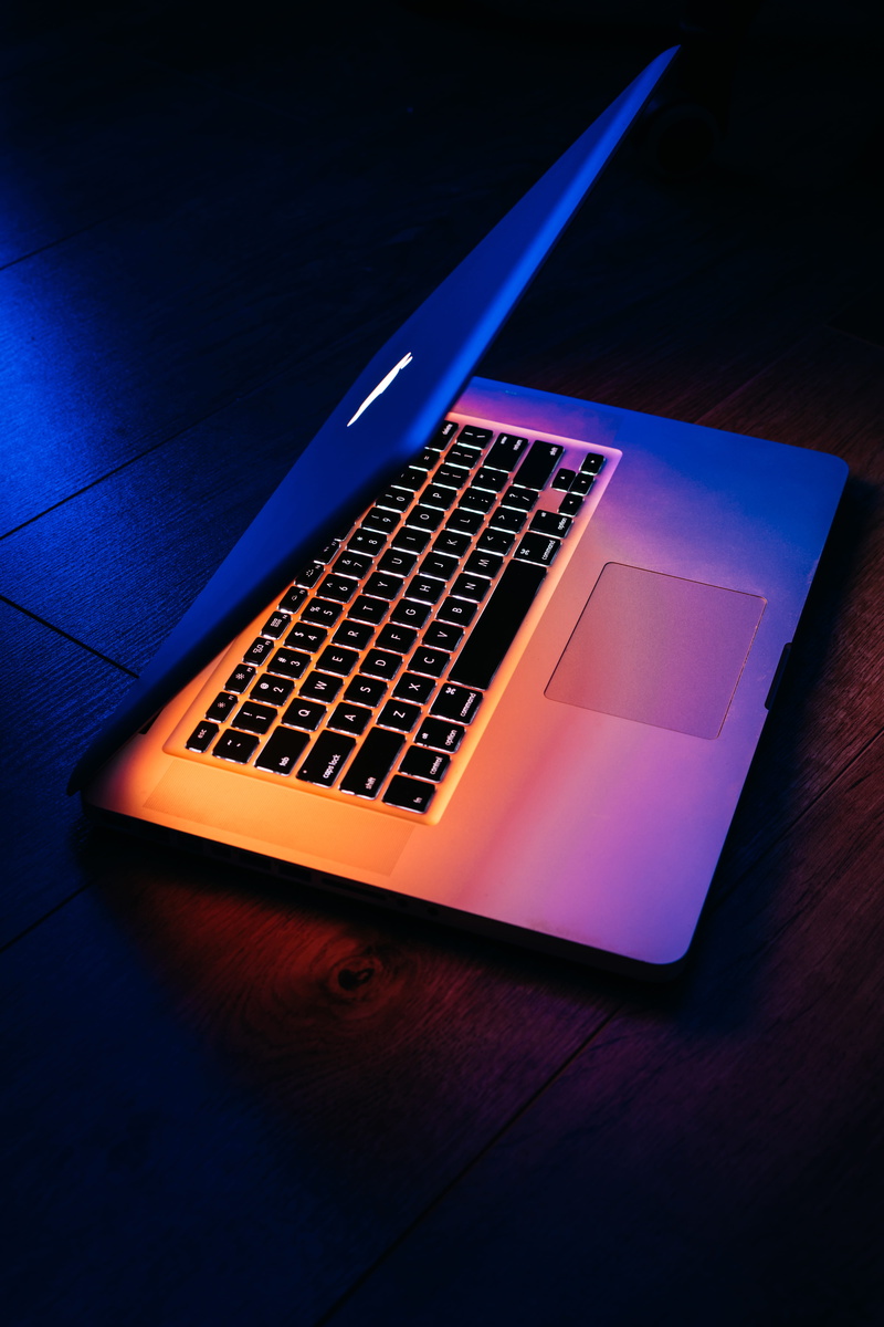 technology, table, computer network, smart, still life, workflow, computer keyboard, high angle view, portable information device, macbook, tech, wood - material