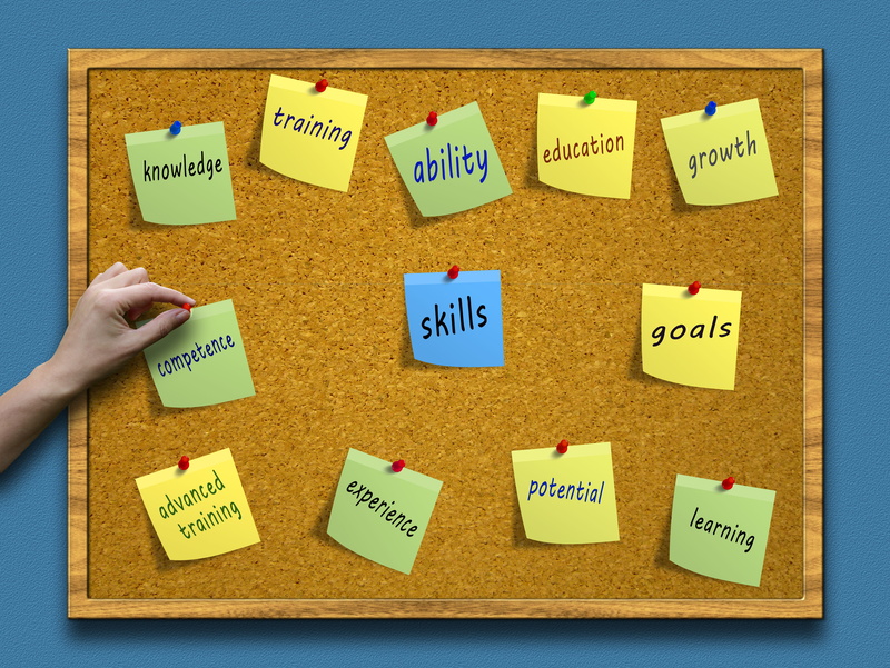quality, learn, can, post it, reminder, flexibility, professionalism, postit, human body part, concept, pin board, strategy, objectives, coach, group of objects