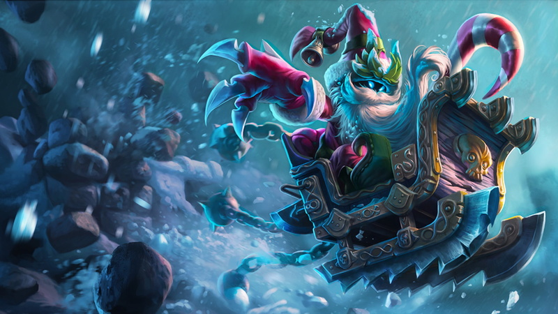 santa, 1080P, claus, veigar, skin, angels, christmas, league, hd