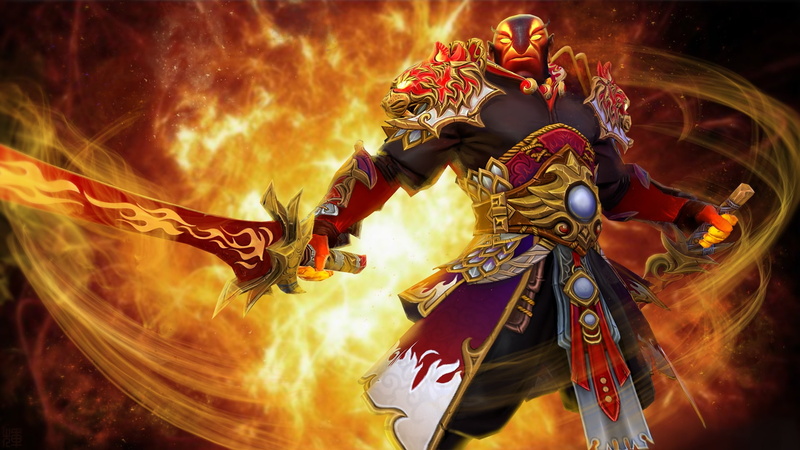 art, dota, fan, ember, fighter, 1080P, spirit, game, fire, hd, sword, jewelry