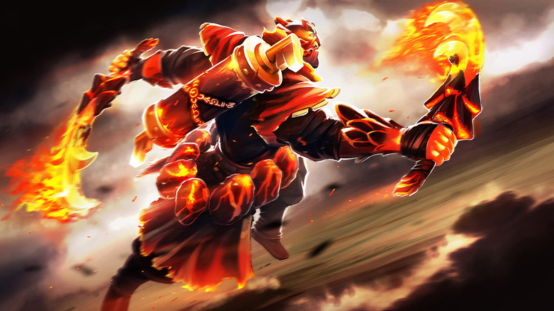 hero, spirit, 2K, ember, warrior, fantasy, dota, art, fire
