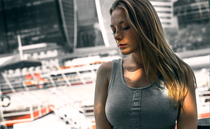 chest, Olga Kobzar, Which, freckles, Kobzar, Olya, 1080P