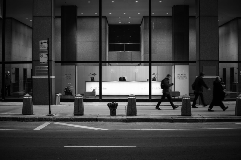 chicago loop, sign, desk, built structure, symbol, building exterior, 5K, road marking, walking, day, urban, lifestyles, architecture, marking, real people