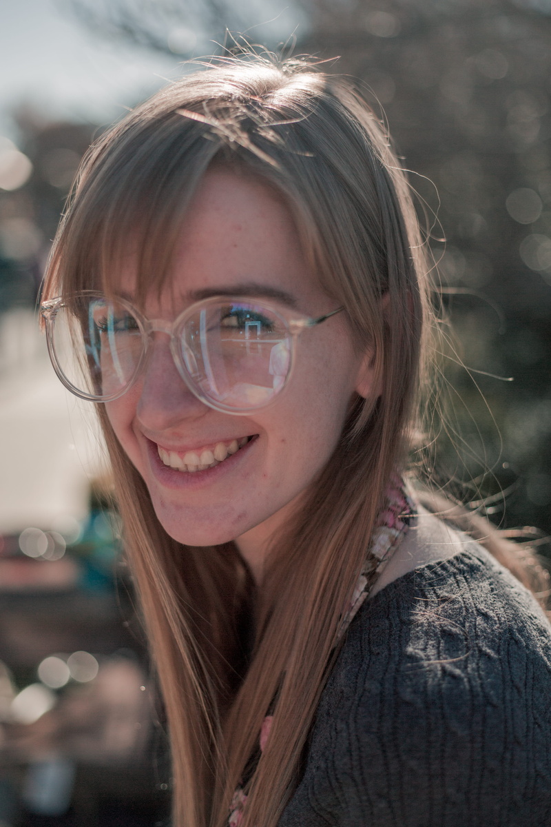 glad, young women, real people, accessory, emotion, one person, bokeh, women, human, girl, portrait, happy, beauty, glasses, outdoors, garden, young adult