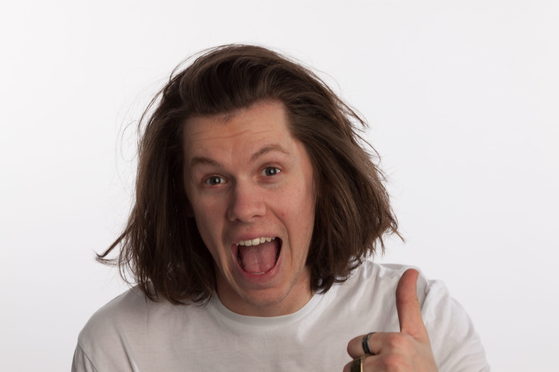 facial expression, portrait, headshot, young adult, joy, hairstyle, front view, guy, eyebrow, man, surprise, human mouth, casual clothing, boy, eyes, happy