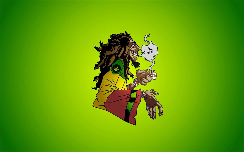 rocksteady, music, dreadlocks, Jamaica, reggae, caricature, marijuana, ska, Bob Marley, smoke, 1080P