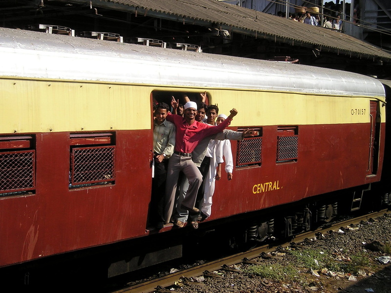 Mumbai, public transportation, railroad station platform, crowded, platform, yellow, men, architecture, group, casual clothing, rail transportation, outdoors