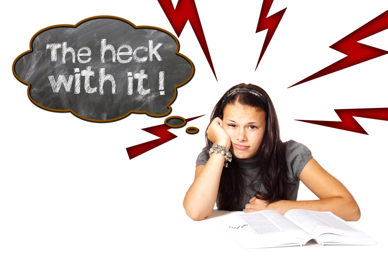 one person, know, western script, training, heck, problems, girl, hairstyle, studying, young women, overlay, holding, illustration, school, communication