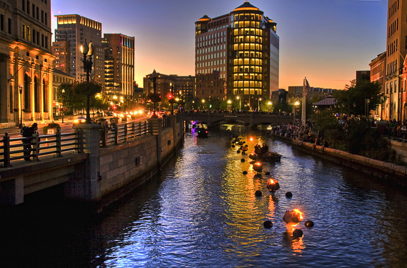 illuminated, lighting, urban Scene, famous Place, lighted, high rise buildings, river, cityscape, architecture, rise, canal, 2K, high, dusk, night, structural