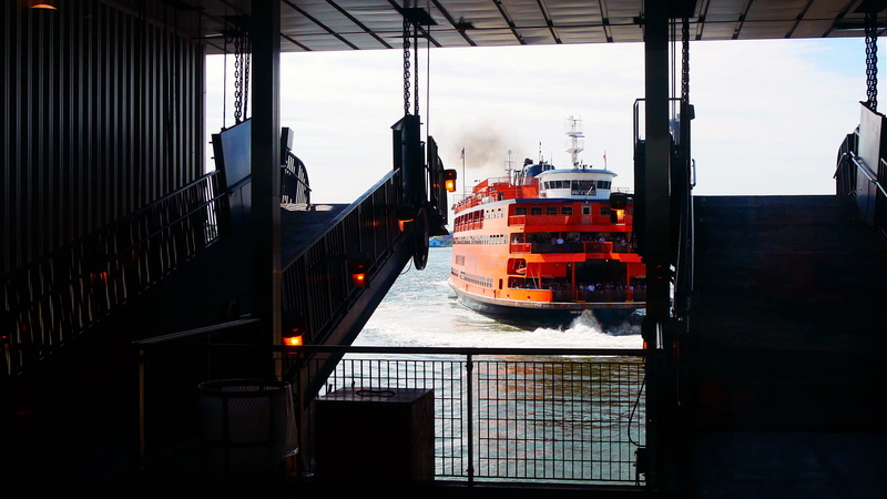 new york city harbor, staten, ferry, staten island ferry, industry, provides, harbor view, ellis, day, container ship, makes, nautical vessel, george, clouds