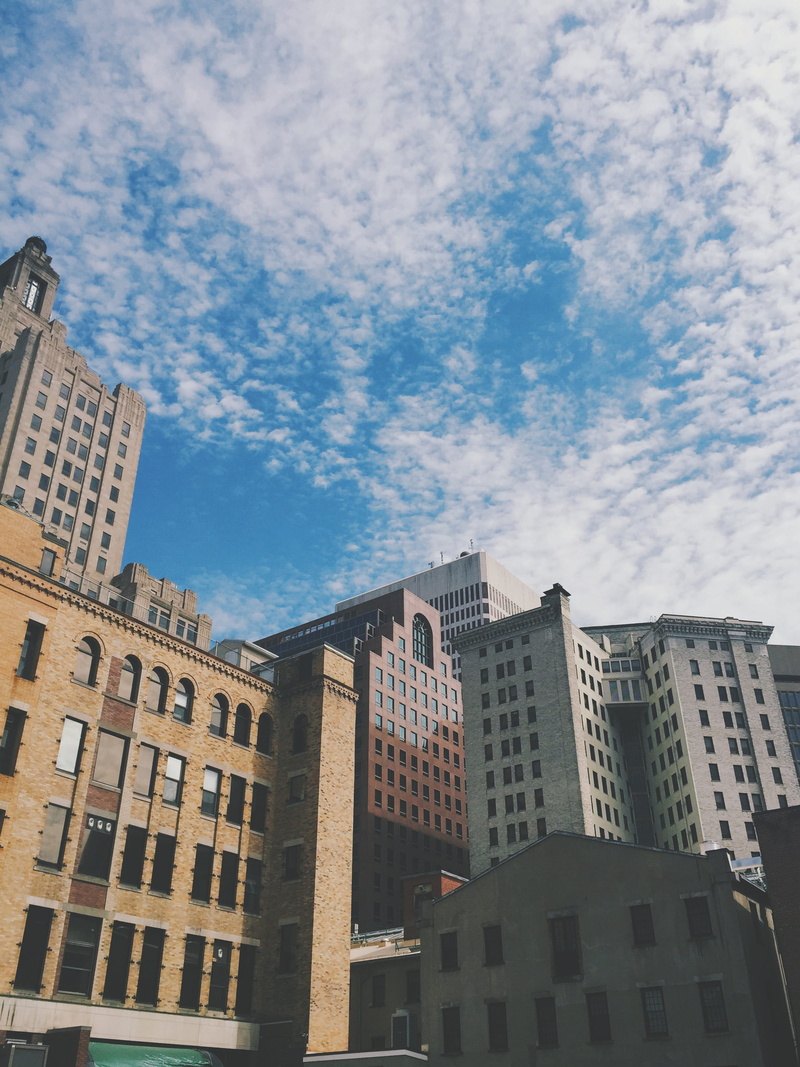 cloudscape, skyscraper, architecture, sunlight, tower, building exterior, city, office, apartment, cloud - sky, nature, window, downtown, residential district