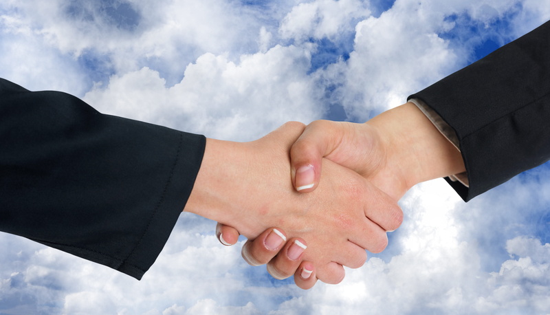 negotiation, woman, together, handshake, partnership - teamwork, two people, businessman, cooperation, teamwork, greeting, cloud - sky, 5K, hands, sky