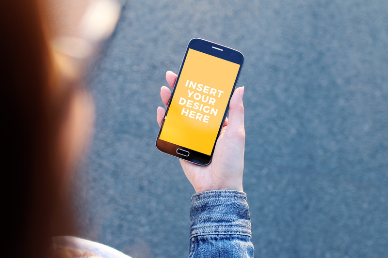modern, global communications, portability, mockup, technology, 4K, mobile app, human hand, galaxy, psd, woman, mobile phone, business, human body part