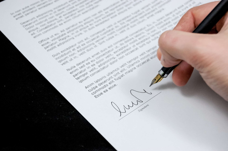 sales, human, 2K, paper, finger, writing instrument, human body part, signature, legal, person, fountain pen, indoors, agreement, close-up, professional