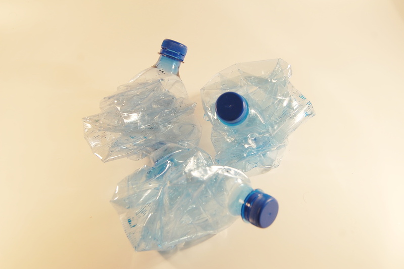 bottles, recycling, plastic bag, drinking Water, drink, glass - material, water Bottle, crumpled, white background, the purity of the, container, 2K, close-up