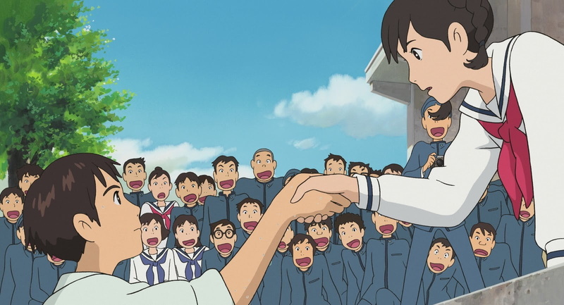 community, anime boys, mature women, large group of people, school uniform, 720P, women, togetherness, males, mature adult, young men, sky, young adult