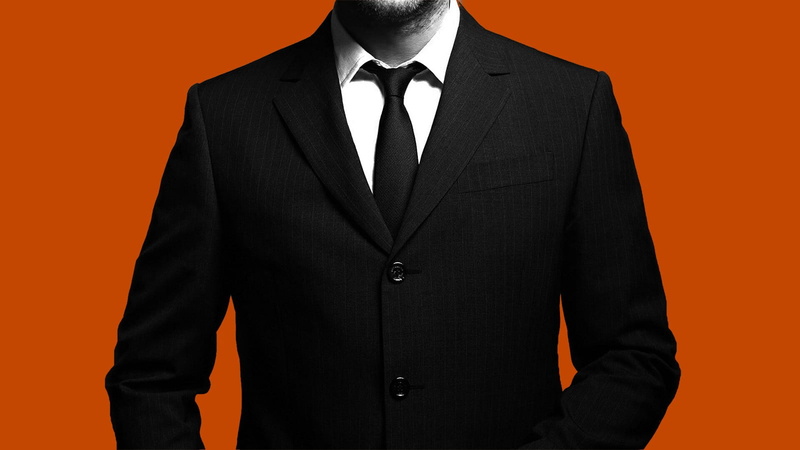 adult, males, business, suits, suit, men, one person, 720P, orange color, indoors, orange background, well-dressed, studio shot, colored background, business person