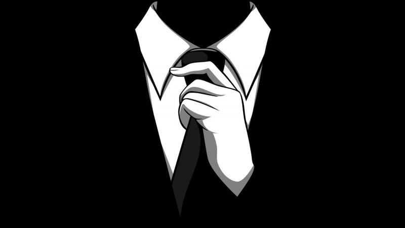 representation, 1080P, black background, suits, high angle view, studio shot, electricity, clothing, indoors, monochrome, shirt, single object, tie, body part