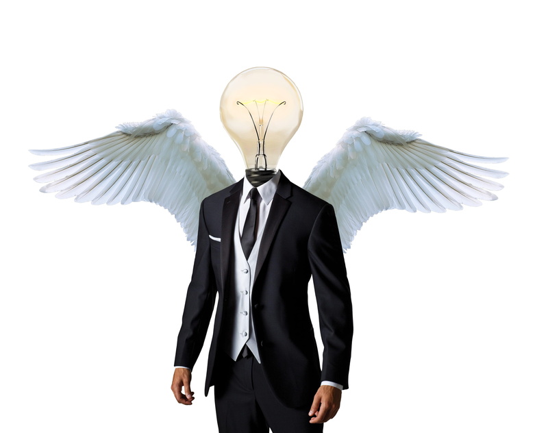 angel, bulb, standing, digital composite, risk, full suit, three quarter length, human representation, finance, corporate, ideas, one person, males, business angel