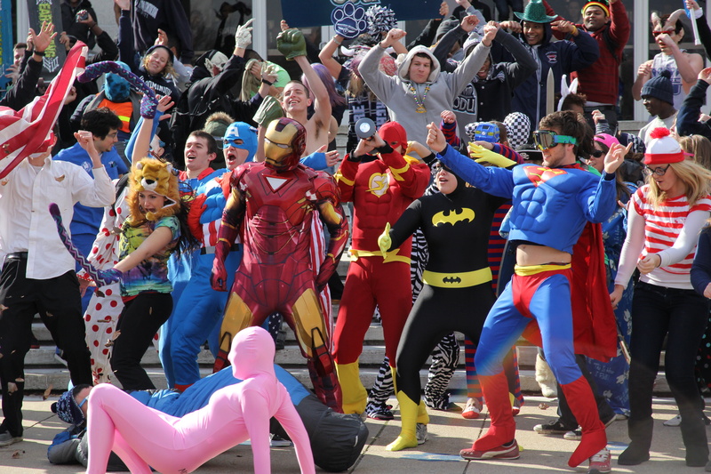 real people, superhero, sport, people, celebration, street, sports Race, lifestyles, event, dance, day, spectator, costumes, harlem shake, casual clothing