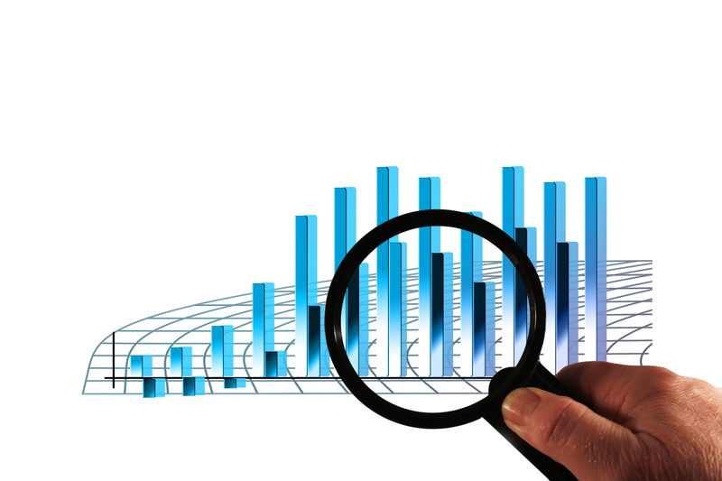 graph, diagram, direction, statistics, human hand, magnifying glass, hand, arrows, finger, copy space, business, unrecognizable person, scrutiny, holding