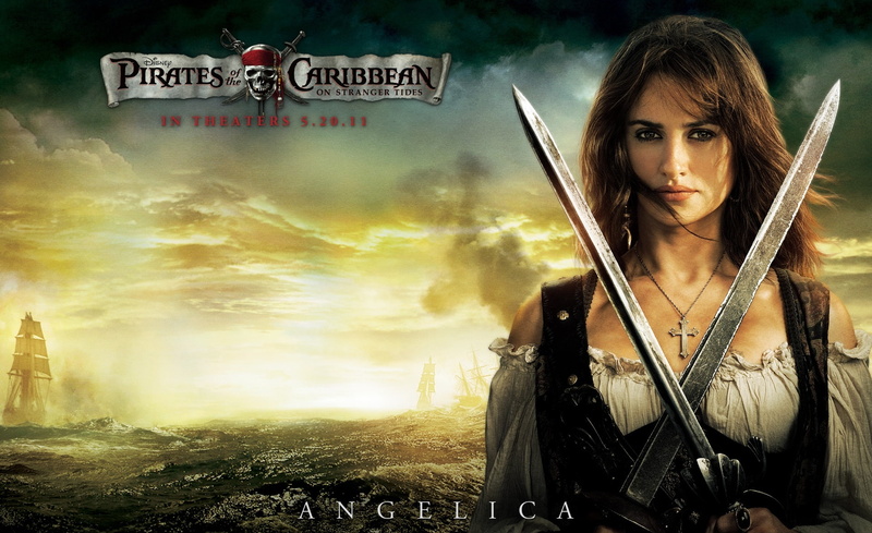 looking at camera, waist up, cloud - sky, outdoors, front view, Pirates Of The Caribbean, hair, women, poster, penelope cruz, angelica, sky, young adult