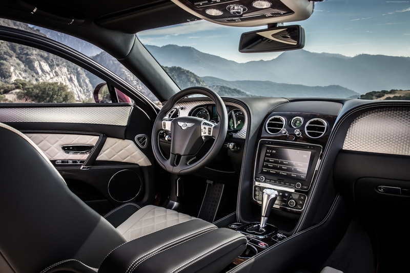 Geneva Auto Show 2016, Bentley Flying Spur V8 S, 4K, interior, luxury