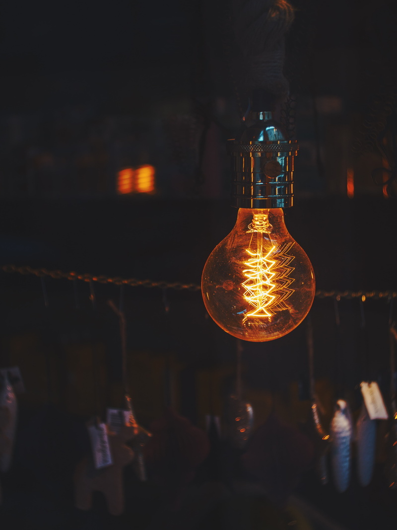 electric light, retro Styled, decoration, lighting Equipment, indoors, focus on foreground, lamp, spiral, close-up, nightlife, flame, 5K, light Bulb, electric Lamp